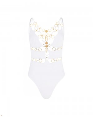 Agent Provocateur Davine Women's Swimsuits White | NDRXZAY-64